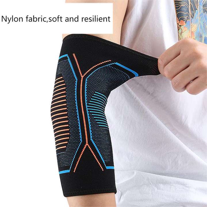 Outdoor sports nylon elbow elastic stretch fit cushioned shock relief basketball fitness elbow guard Wholesale Trade Supplier Innovation