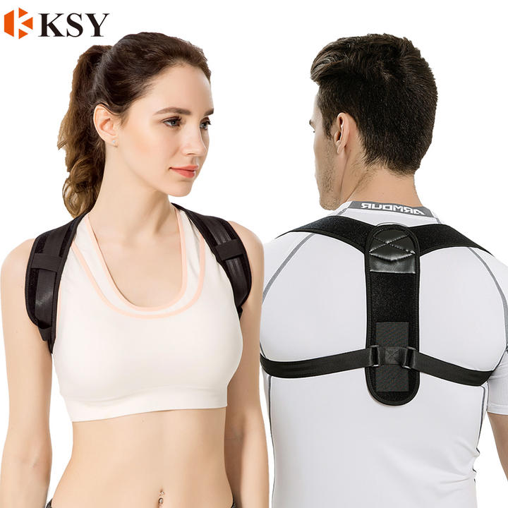 Outdoors Sports Shoulder Supports Back Brace Posture Corrector Black OEM Customized Logo China Exporter