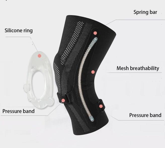 Pain relief compression knee brace with belt Silicone knee pads for man and woman China Exporter Custom Solutions