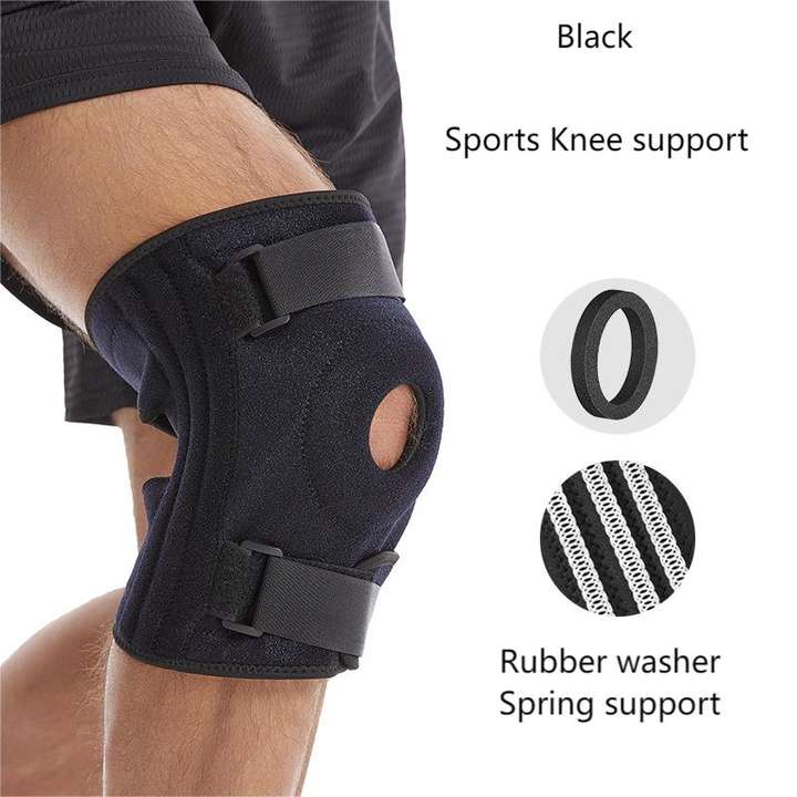 Plus size sports knee brace Compression silicone spring adjustable mountain knee brace patella protector