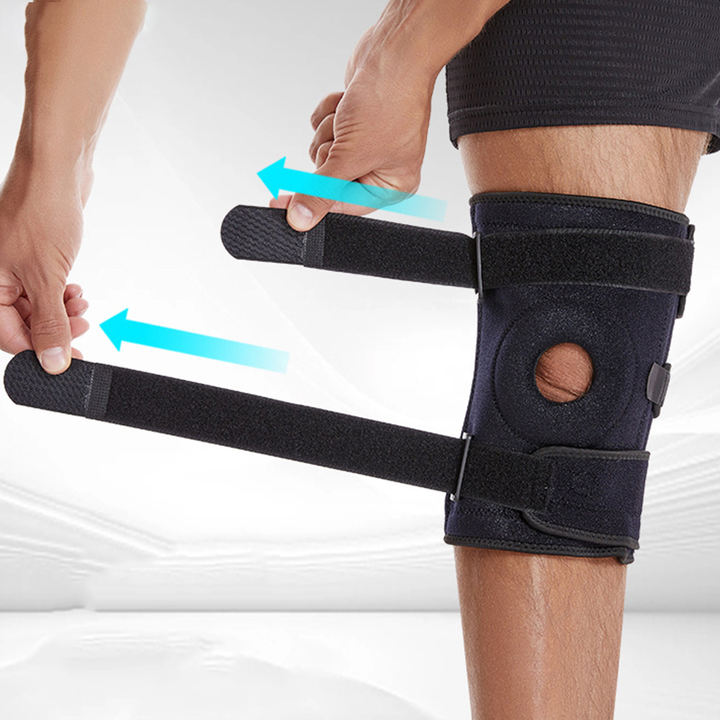 Plus size sports knee brace strap pressure silicone spring adjustable hiking knee brace patella protection cover Affordable Wholesale Services