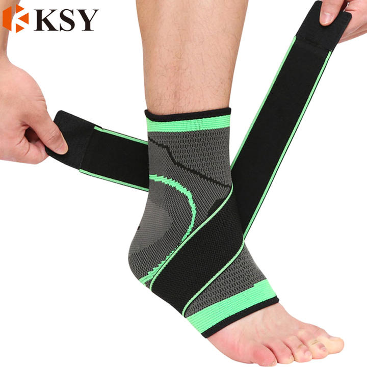Polyester Breathable Ankle Brace Compression Sleeve Ankle Support For Sport Protection Production Wholesale Outlet