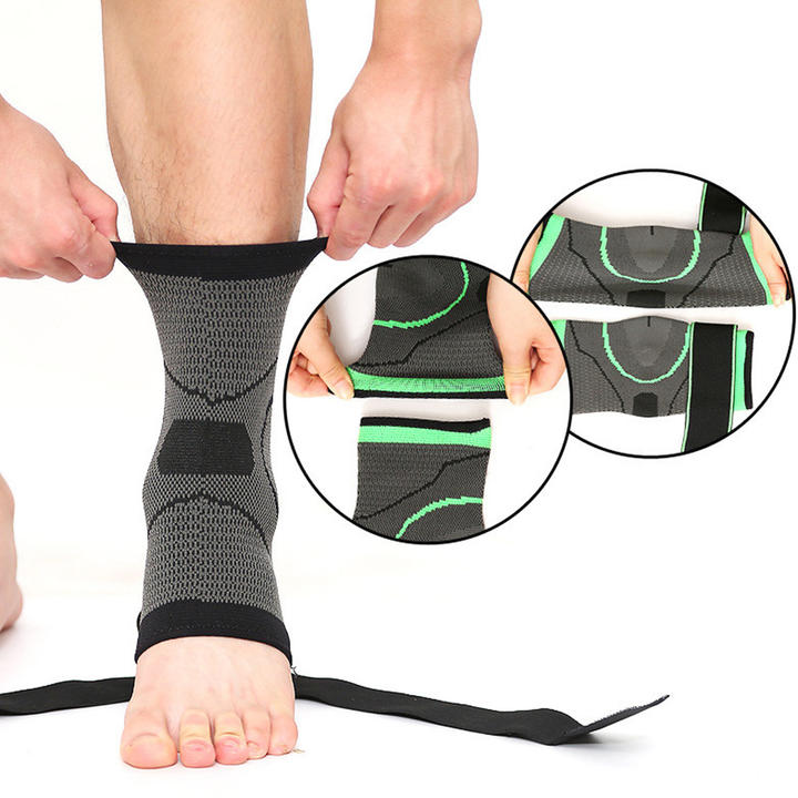 Polyester Breathable Ankle Brace Compression Sleeve Ankle Support For Sport Protection Production Wholesale Outlet