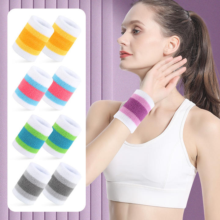 Professional Tennis Sport Wristband Volleyball Gym Wrist Brace Support Sweat Band Towel Bracelet Protector Global Wholesale Market