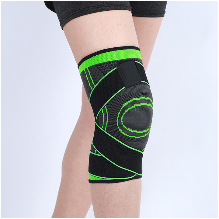 Protection Knee Elastic Nylon Knee Pads Sleeve Compression Knee With Belt For Sports And Fitness Manufacturing Solutions Production