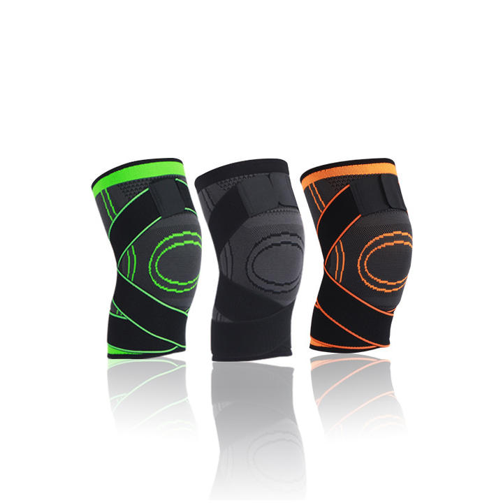 Protection Knee Elastic Nylon Knee Pads Sleeve Compression Knee With Belt For Sports And Fitness Manufacturing Solutions Production