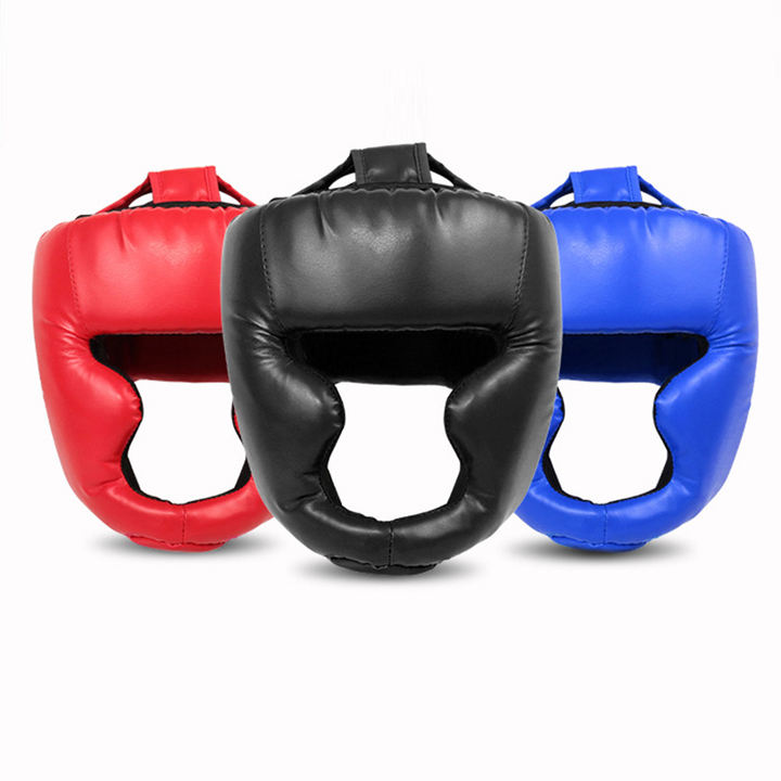 Pu Full Face Headgear Head Guard Dipped Foam Boxing Head Guard Direct from Factory