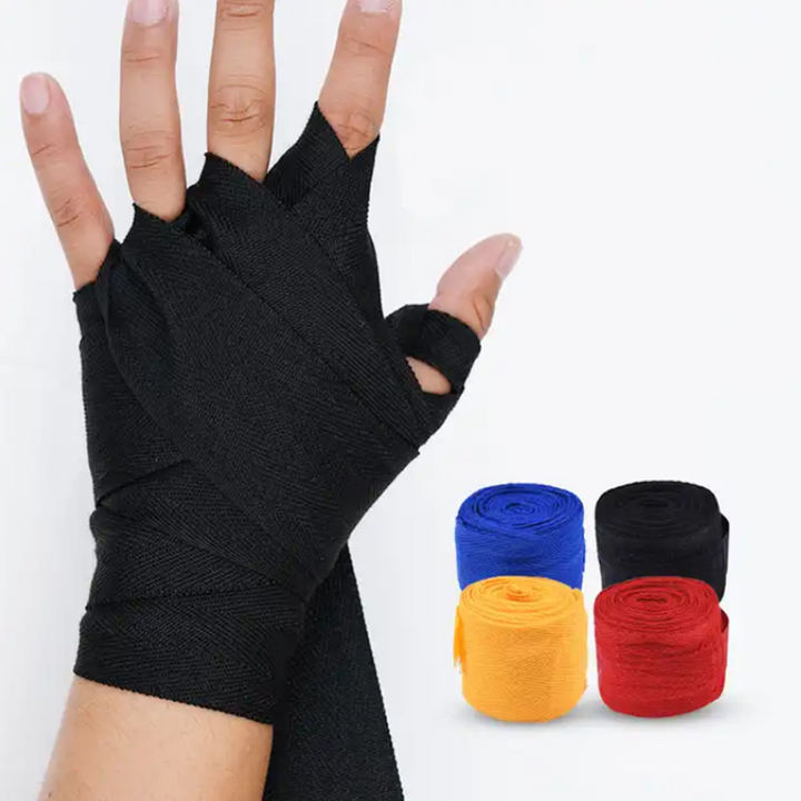 Pure cotton boxing bandage sports fitness resistance band Wicking sweat elastic hand protector help boxing strap