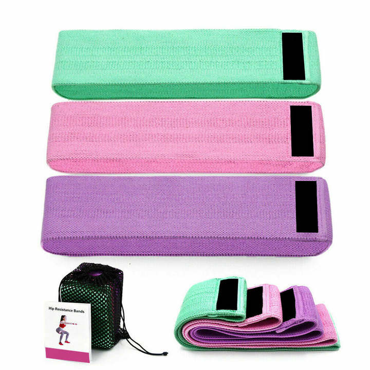Rubber silk nylon fabric women hip circle resistance band for women outdoor indoor exercises Made in China Factory