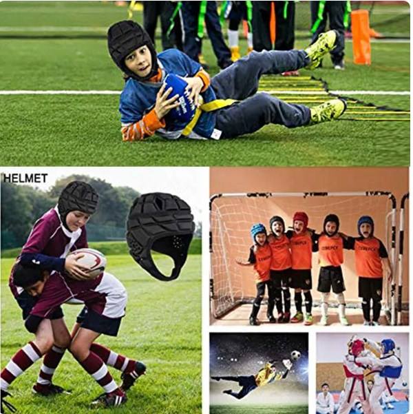 Rugby Helmet Padded Head guard Headgear for Soccer Scrum Cap Head Protector Soft Protective Helmet for Kids Youth Baby Football