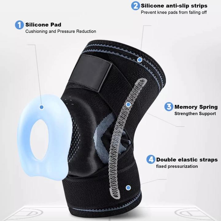 Running Knee Brace Support Straps Knee Compression Sleeves for Men & Women Meniscus Tear Arthritis Sports Joint Pain Relief Factory-Owned Wholesale Bulk Orders