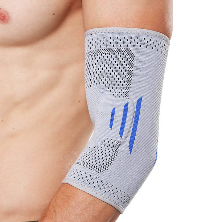 Silicone Knitted Elbow Protector Basketball Fitness Sweat Absorbing Pressure Boosting Sports Protective Equipment