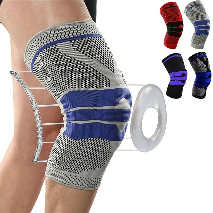 Silicone Spring Full Knee Brace Strap Patella Medial Support Strong Meniscus Compression Protection Sport Pads Running Basket China Manufacturing Distributor