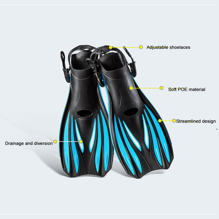 Snorkeling Diving Equipment Silicone Flippers Buckles Swimming Flippers Short Silicone Scuba Diving Shoesfor Men Women Swimming