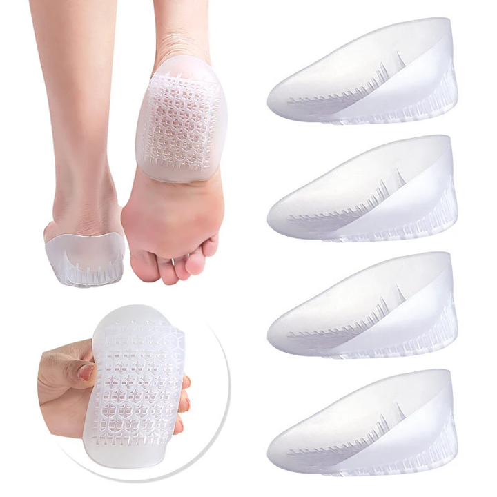 Soft Silicone Gel Insoles for Heel Lifting Inserts Arch Support Foot Care Cushion Pad Half Yard Insole Height Increase Insoles China Exporter