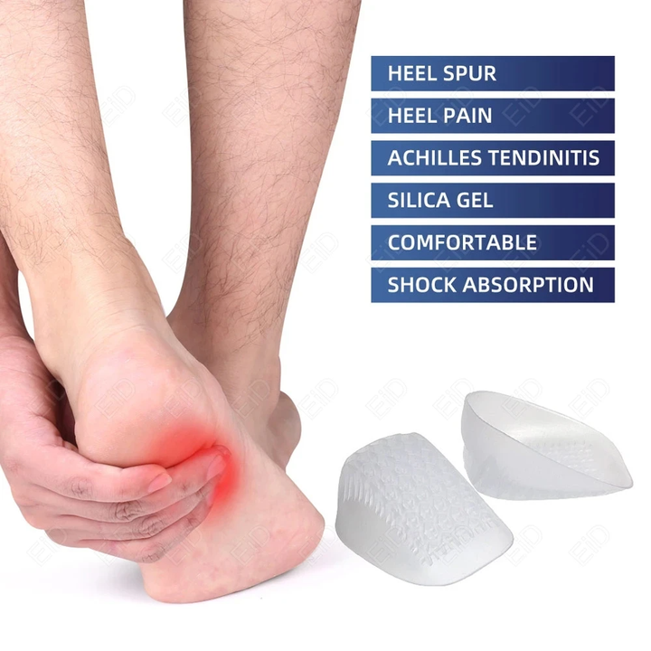 Soft Silicone Gel Insoles for Heel Lifting Inserts Arch Support Foot Care Cushion Pad Half Yard Insole Height Increase Insoles China Exporter