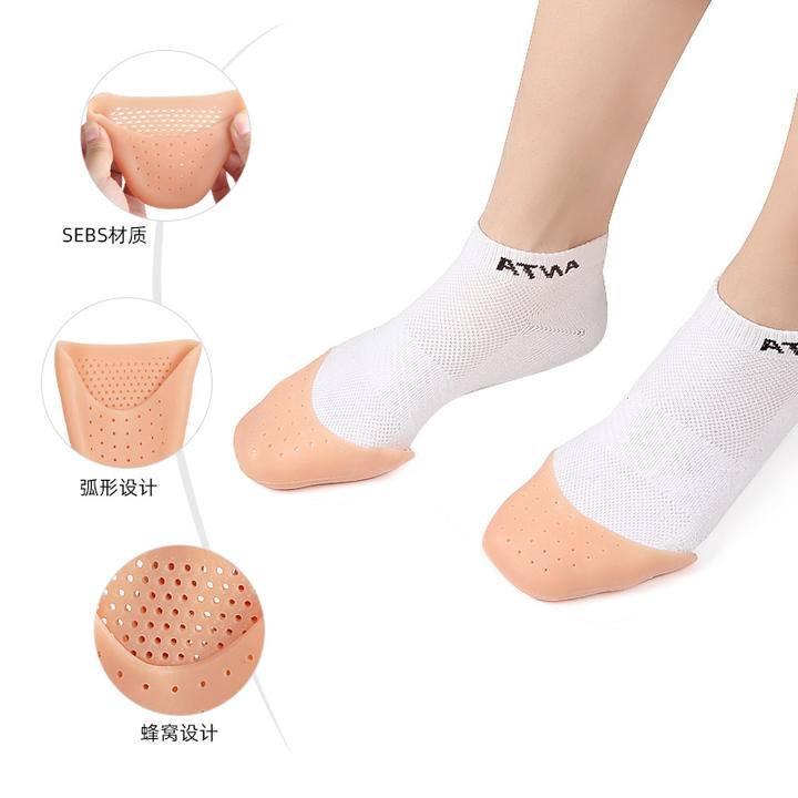 Soft Toe Caps Shoes Protector Ballet Pads Silicon Foot Protectors Silicone Pointe Soft Shoe Insoles Cover Flats Cap Ouch Pouch Wholesale Factory Bulk Orders