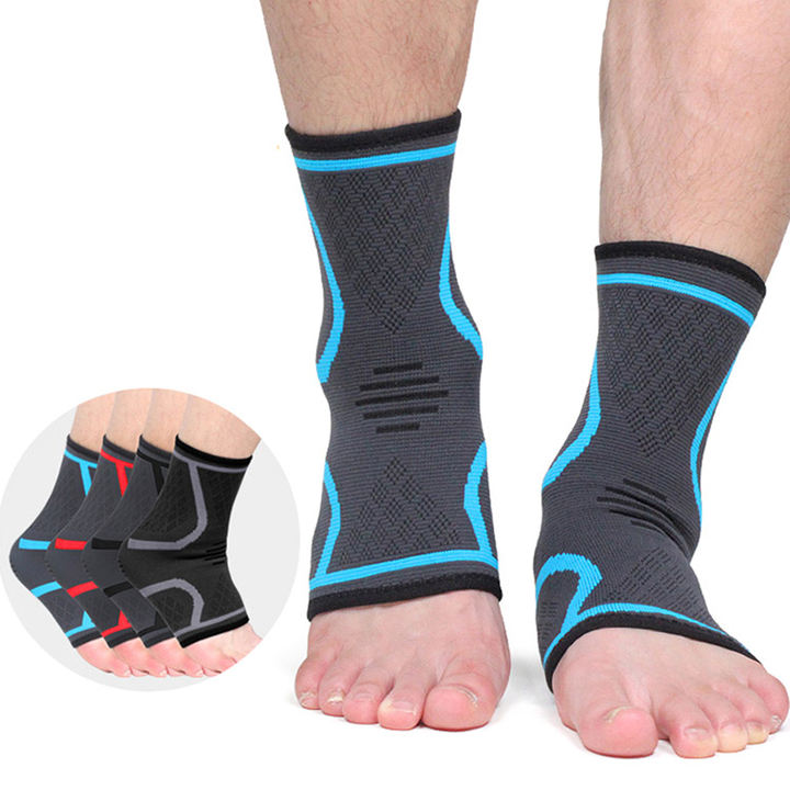Sport Ankle Stabilizer Brace Compression Ankle Support Tendon Pain Relief Strap Foot Sprain Injury Wraps Run Basketball Large Order Wholesale Export