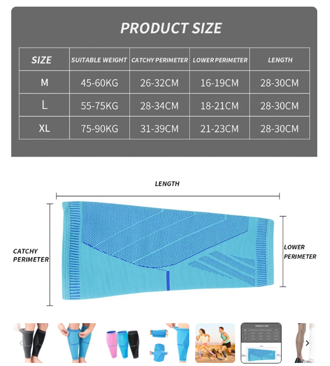 Sports Leg Compression Sleeves Basketball Knee Brace Protect Calf and Shin Splint Support for Men Women China Supplier