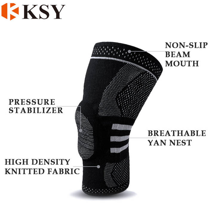 Sports Nylon Silicon Knee Pad Compression knee Support for Running