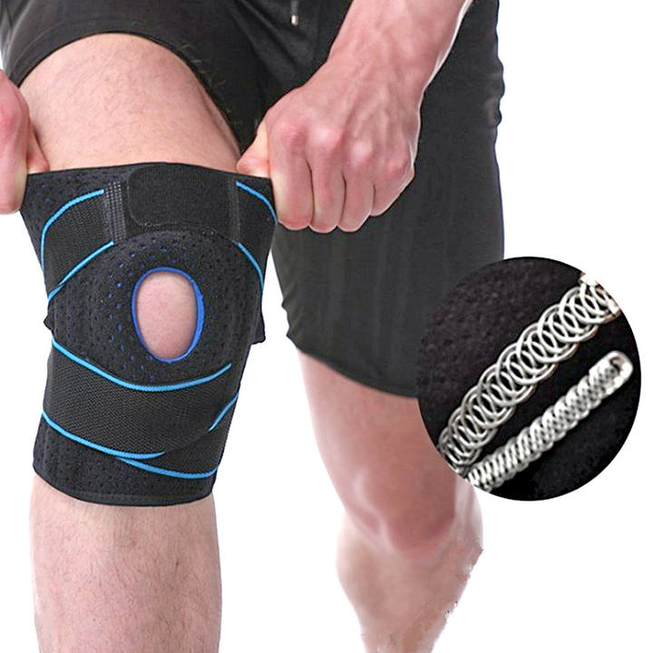 Sports Workout Gym Running knee band brace Adjustable Non Slip Open-Patella Compression Wrap Knee Support