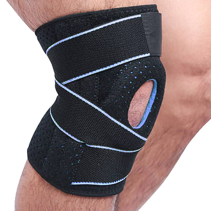 Sports Workout Gym Running knee band brace Adjustable Non Slip Open-Patella Compression Wrap Knee Support