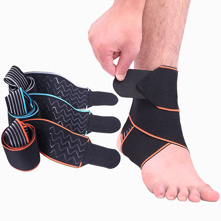 Sports ankle protection basketball football adjustable elasticity ankle protection silicone ankle and wrist protection band