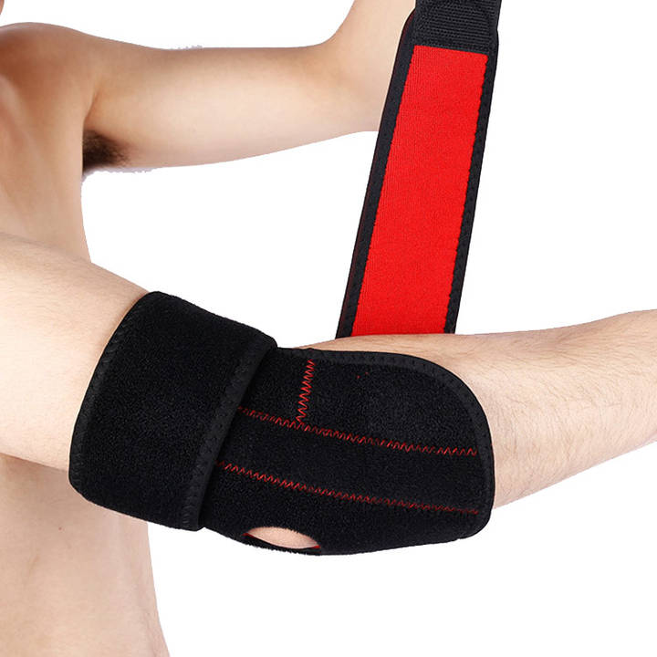 Sports elbow protection spring compression basketball badminton fitness anti knock elbow protection adjustable elbow brace