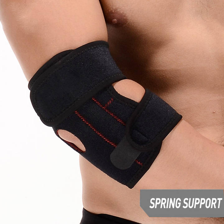 Sports elbow spring compression badminton fitness anti knock elbow protection adjustable elbow pads Private Label Manufacturing