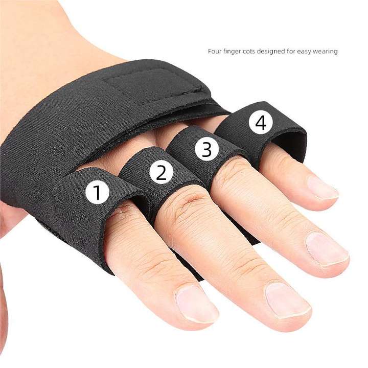 Sports fitness palm protection Weight lifting dumbbell four-finger palm protection horizontal bar training half-finger gloves