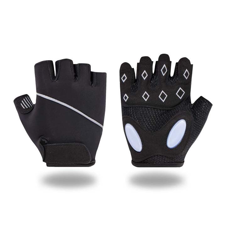 Sports half finger liquid silicone protective fitness gloves breathable thick palm mat wear-resistant non-slip fingers Export Wholesale