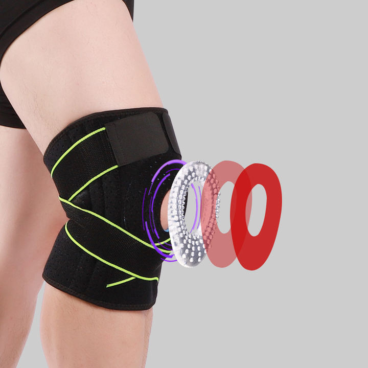 Sports knee pads pressure straps silicone knee pads running basketball cycling badminton protective brace Wholesale Bulk Supply Distributor