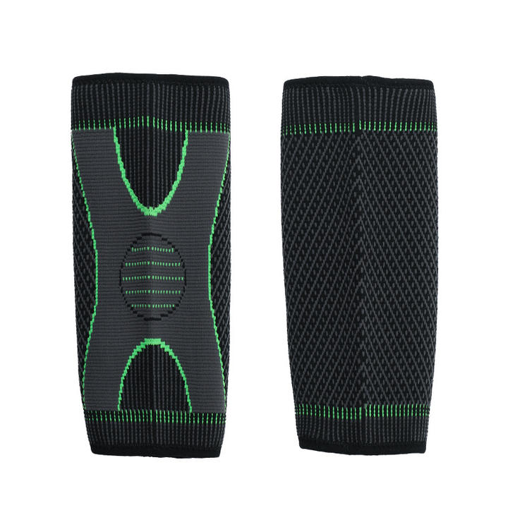 Sports knit double corrugated pressure elbow four-sided elastic fitness anti-slip breathable nylon elbow pads Large Order Wholesale Distributor