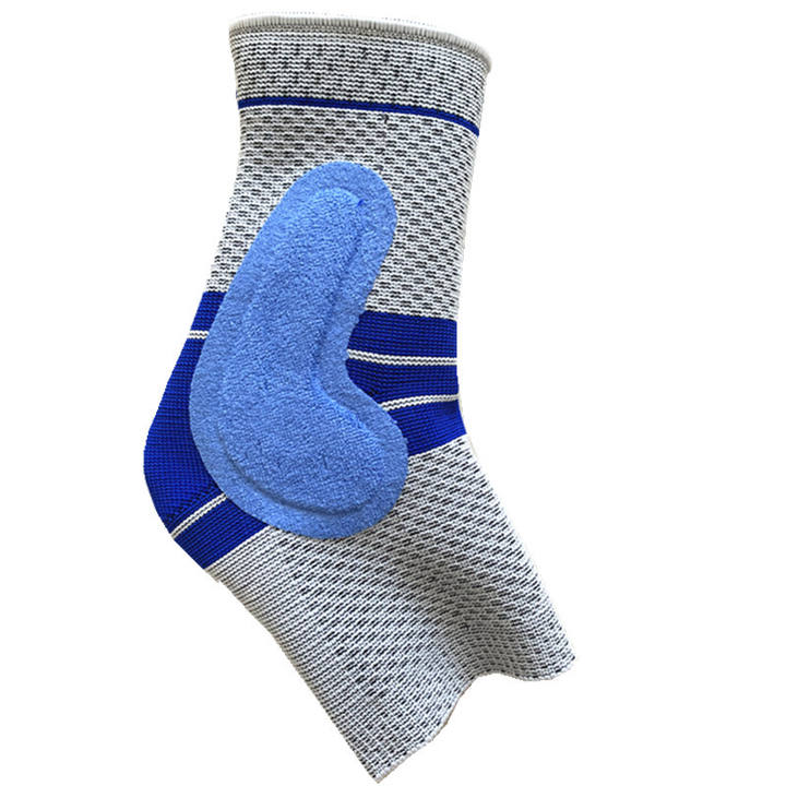 Sports knit nylon elastic breathable ankle protector with large compression silicone ankle protector China Supplier