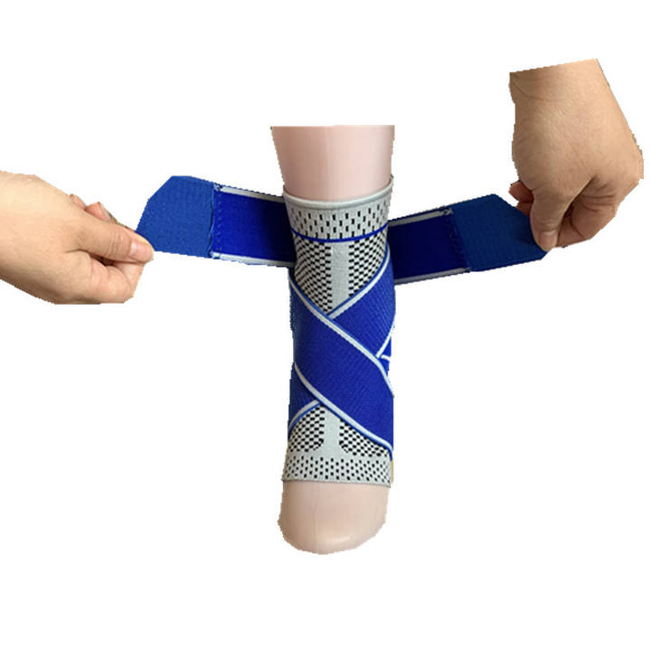 Sports knit nylon elastic breathable ankle protector with large compression silicone ankle protector China Supplier