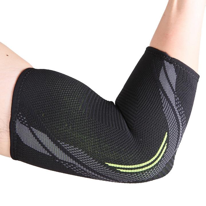 Sports knit pressure elbow four-sided elastic fitness anti-slip breathable nylon elbow protectors China Bulk Supplier Customization