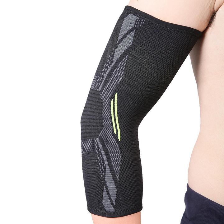 Sports knit pressure elbow four-sided elastic fitness anti-slip breathable nylon elbow protectors China Bulk Supplier Customization