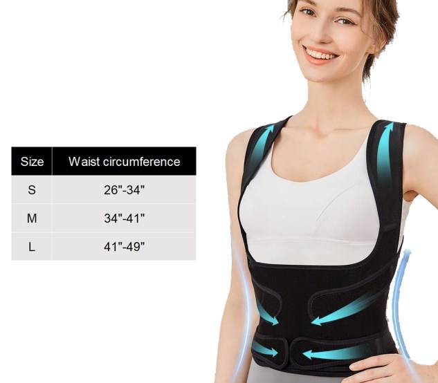 Steel plate support adjustable back shoulder posture corrector for man and woman Custom Manufacturing