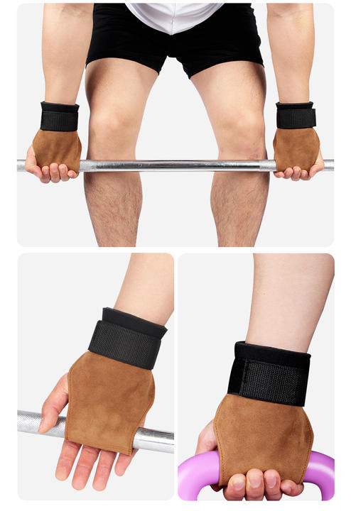 Strength Training Hand Wrist Protector Fitness Weightlifting Bracelet Pull Up Hard Pull Gloves Grip Strength Assistance Belt China Factory Direct