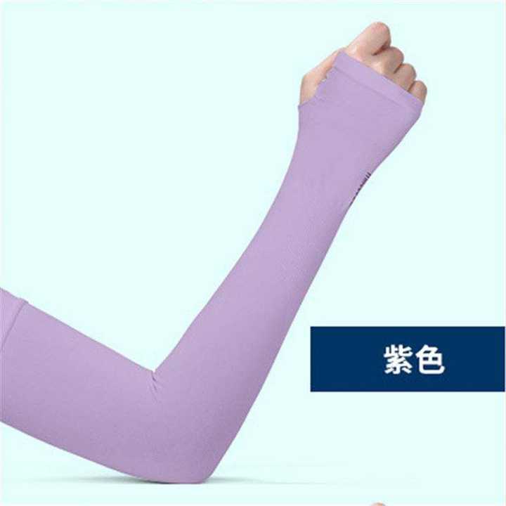 Summer sunscreen sleeves outdoor travel nylon ice silk sleeves cycling sports sunshade arm guard gloves long Manufacturing Plant