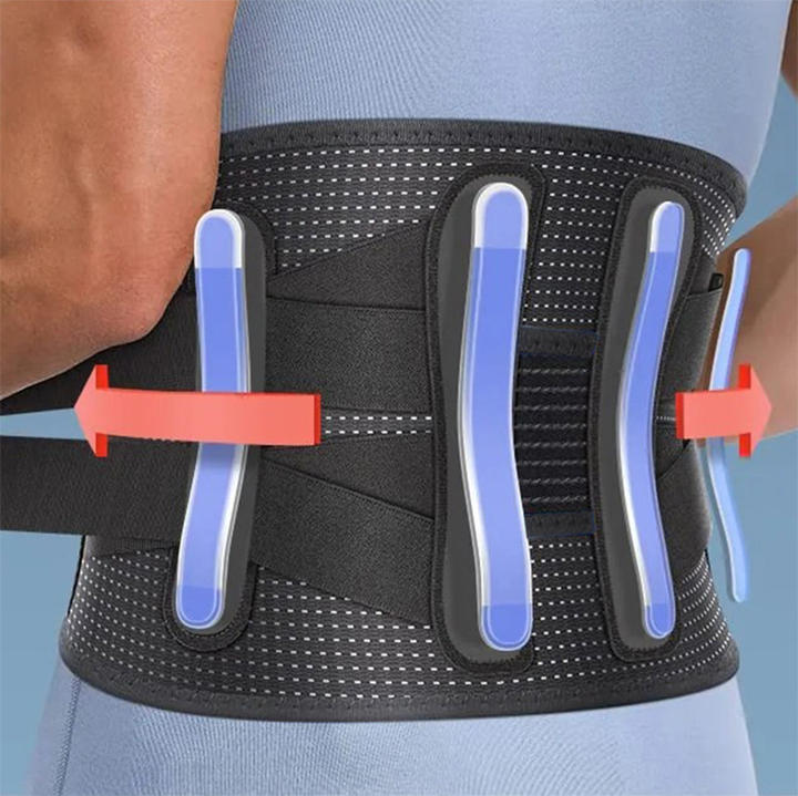 Summer thin Elastic fabric steel belt breathable mesh waist support double pressure men's and women's sports waist support Industrial Wholesale Pricing Wholesale