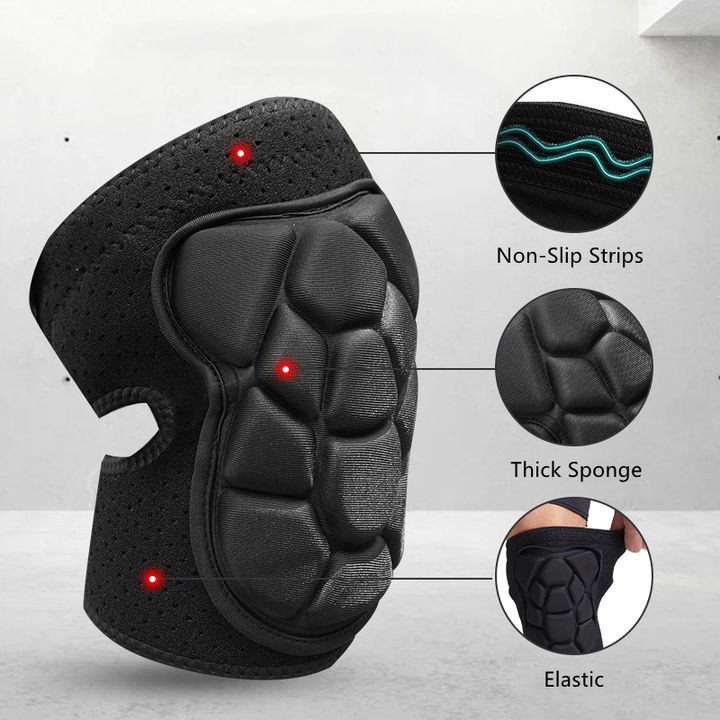 Thick Sponge Knee Pads High Elastic Anti-Slip Collision Avoidance Knee Support Guard Sleeves for Basketball Dance Running