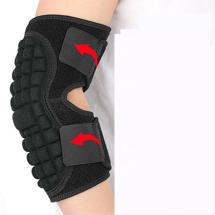 Thick sponge elbow strap adjustable anti-collision arm protector for roller skating volleyball crawling training elbow pads