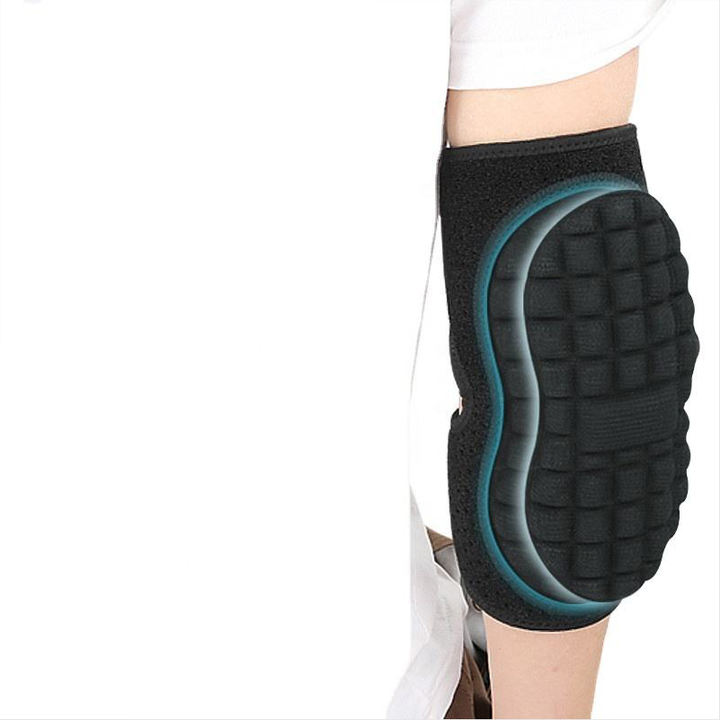 Thick sponge elbow strap adjustable anti-collision arm protector for roller skating volleyball crawling training elbow pads