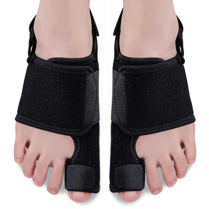 Thumb bone toe heavy camp toe divider can be adjusted day and night with toe fixation strap