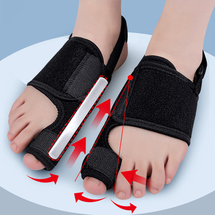 Thumb bone toe heavy camp toe divider can be adjusted day and night with toe fixation strap