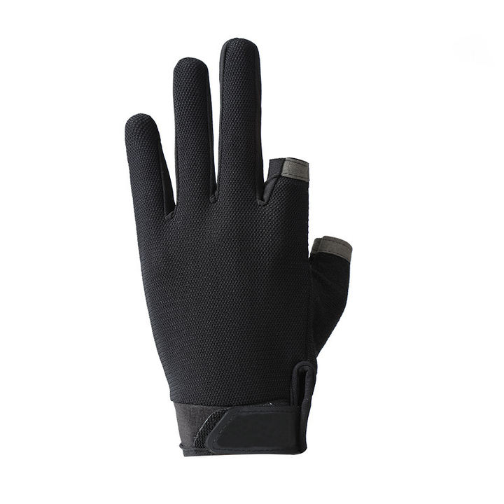 Two finger fishing gloves for outdoor sun protection anti slip breathable touch screen thin sports gloves Low-Cost Manufacturing