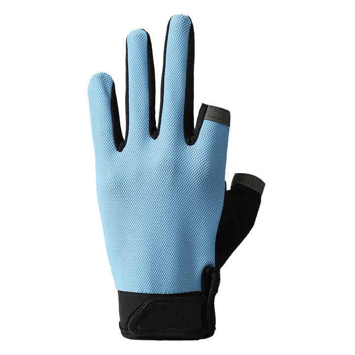 Two finger fishing gloves for outdoor sun protection anti slip breathable touch screen thin sports gloves Low-Cost Manufacturing