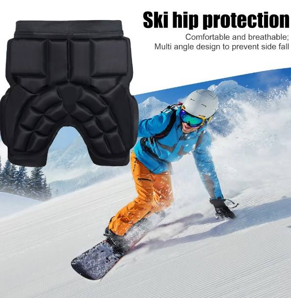 Unisex Hip Padded Shorts EVA Thickened Hip Protector Anti-Fall Skiing Protector Pad Adjustable for Kids Skate Ski Factory to Consumer