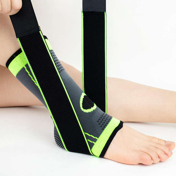 Unisex Magic Tape Band Compression Ankle Guard Anti-Sprain Wrap Protec Ankle Brace With Strap